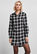 Women's cotton shirt dress black/white