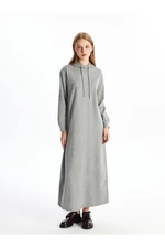 LC Waikiki Women's Hooded Straight Long Sleeve Dress