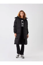 LC Waikiki Hooded Plain Long Sleeve Women's Puffer Coat