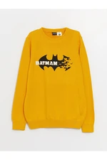 LC Waikiki Crew Neck Batman Patterned Long Sleeve Boy Knitwear Sweater