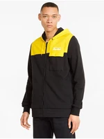 Yellow-Black Mens Sports Hoodie Puma - Men