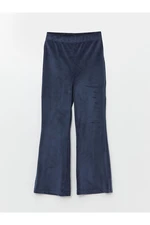 LC Waikiki Basic Corduroy Girl's Sweatpants with Elastic Waist.