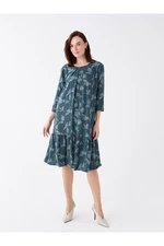 LC Waikiki Crew Neck Patterned Women's Dress