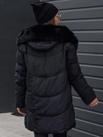 Women's winter jacket MORISIO long quilted with hood black Dstreet