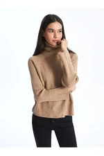 LC Waikiki Turtleneck Plain Long Sleeve Women's Knitwear Sweater