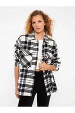 LC Waikiki Women's Plaid Long Sleeve Lumberjack Shirt Jacket