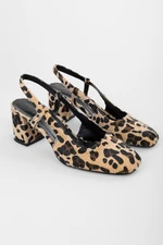 Shoeberry Women's Cassy Leopard Suede High Heel Shoes