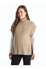 LC Waikiki Turtleneck Self-Patterned Women's Knitwear Sweater