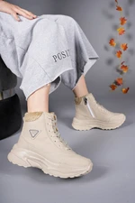 Riccon Beige Unisex Boots 0012123