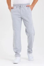 62819 Dewberry Straight Leg Back Pocket Detailed Sweatpants-GREY