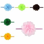 6pcs/lot 5 CM Fashion Handmade Net Yarn Flower Hairband Children Elastic Headband Baby Girls Headwear Photography Accessories