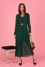 Dark green Mariedam dress + belt GRAETIS! dark green