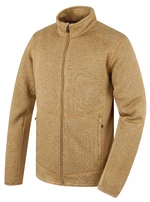 Husky  Alan M beige, S Pánsky fleecový sveter na zips