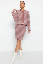 Trendyol Pale Pink Crew Neck Knitwear Two Piece Set