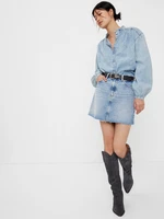 GAP Denim Shirt with Frill Washwell - Women