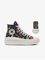 Black Womens Patterned Ankle Sneakers Converse Chuck Taylor All St - Ladies