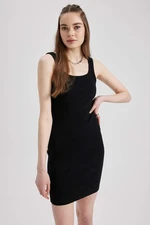 DEFACTO Coool Bodycon Basic Ribbed Camisole Mini Dress