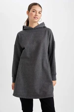 DEFACTO Regular Fit Sweatshirt Fabric Long Sleeve Tunic