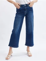 Orsay Dark Blue Women Cropped Flared Fit Jeans - Women