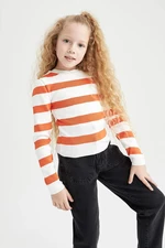 DEFACTO Girl Crop Crew Neck Pullover