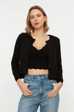 Trendyol Black Blouse-Cardigan Knitwear Set