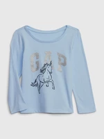 Světle modré holčičí tričko s potiskem GAP