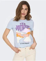 Light blue T-shirt ONLY Daphne - Women