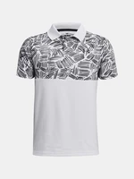 Under Armour T-Shirt UA Perf Palm Sketch Polo-WHT - Boys