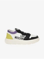 Black & White Women's Leather Sneakers Love Moschino - Women