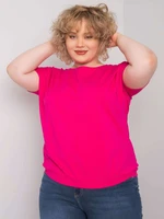 Larger cotton fuchsia blouse