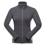 Women's zip-up sweatshirt ALPINE PRO QUERTA smoked pearl