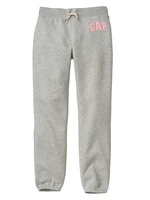 Gray girls' sweatpants with GAP logo