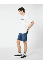 Koton Oversized Denim Shorts With Pocket Detail Buttoned Cotton