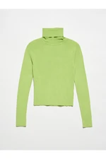 Dilvin 10225 Turtleneck Sweater-Apple Y.