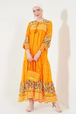 Bigdart 2175 Patterned Hijab Dress - Orange