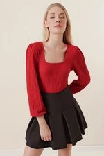 Bigdart 0442 Long Sleeve Blouse - Red