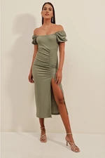 Bigdart 2396 Slit Knitted Summer Dress