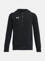 Under Armour Mikina UA Rival Fleece FZ Hoodie-BLK - Kluci