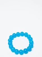 Bracelet of pearls on an azure elastic band