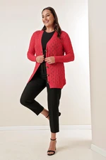 By Saygı V-Neck with Buttons at the Front,Comfortable fit Mercerized Cardigan