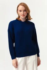 Lafaba Women's Saks Crew Neck Thessaloniki Knitwear Sweater