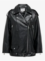 Women's black faux leather jacket ONLY Vera - Women