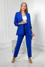 Elegant set of jacket and trousers cornflower blue