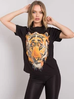 Black T-shirt with print