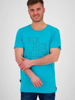 Modré pánské tričko s potiskem Alife and Kickin - Pánské