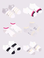 Yoclub Kids's Girls' Ankle Cotton Socks Patterns Colours 6-pack SKS-0008G-AA00-002