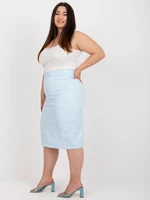 Light blue evening skirt of larger size