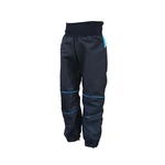 Children's rustle trousers - black-turquoise