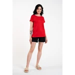 Women's blouse Ksenia with short sleeves - red