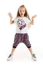 Denokids Zebracorn Girls T-shirt Capri Shorts Set